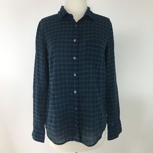 J Crew Plaid Button-Up Shirt - Size 4